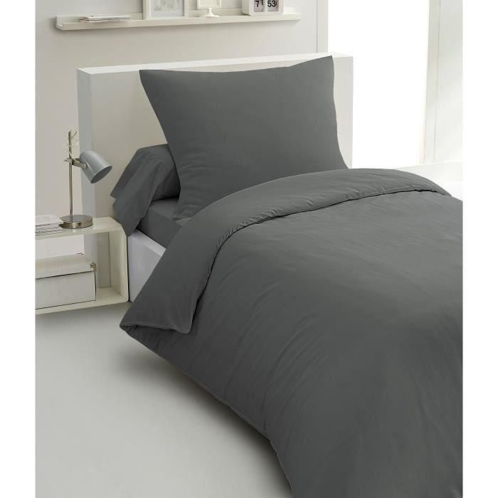 Home Linge Passion HP72077 Juego Edredón 2 Piezas Microfibra 82g 140x200 cm Gris Antracita Home Linge Passion HP72077 Juego Edredón 2 Piezas Microfibra 82g 140x200 cm Gris Antracita