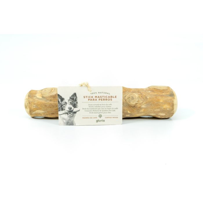 Gloria Stick Masticable Mordedor Madera de Café 100% Natural para Perros Cuidado Dental Reduce Placa Talla M Hipoalergénico