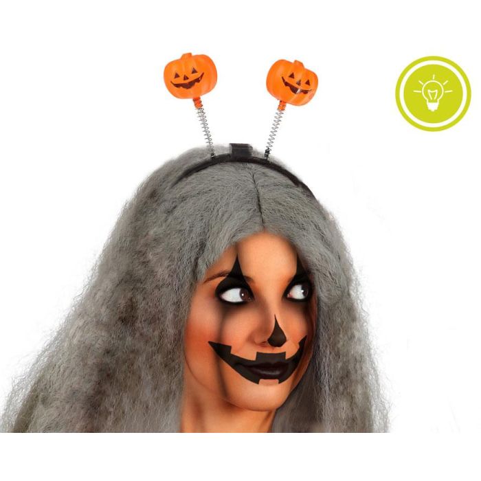 Diadema Halloween Calabazas Naranja Mujer Adulto