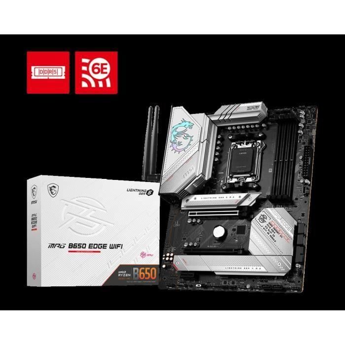 MSI MPG B650 EDGE WiFi Placa Base AMD B650 Zócalo AM5 Ryzen 7000 Series ATX DDR5 WiFi 6E Bluetooth 5.2 3 MSI MPG B650 EDGE WiFi Placa Base AMD B650 Zócalo AM5 Ryzen 7000 Series ATX DDR5 WiFi 6E Bluetooth 5.2 3