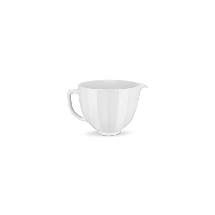 Kitchenaid Bol Cerámico 4,7 Litros Blanco, Apto para Microondas, Horno y Congelador, con Pico Vertedor y Asa Kitchenaid Bol Cerámico 4,7 Litros Blanco, Apto para Microondas, Horno y Congelador, con Pico Vertedor y Asa