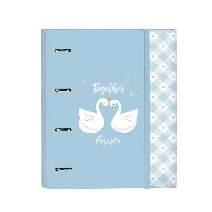Carpeta de anillas Glow Lab Cisnes Azul 27 x 32 x 3.5 cm 0 Carpeta de anillas Glow Lab Cisnes Azul 27 x 32 x 3.5 cm 0