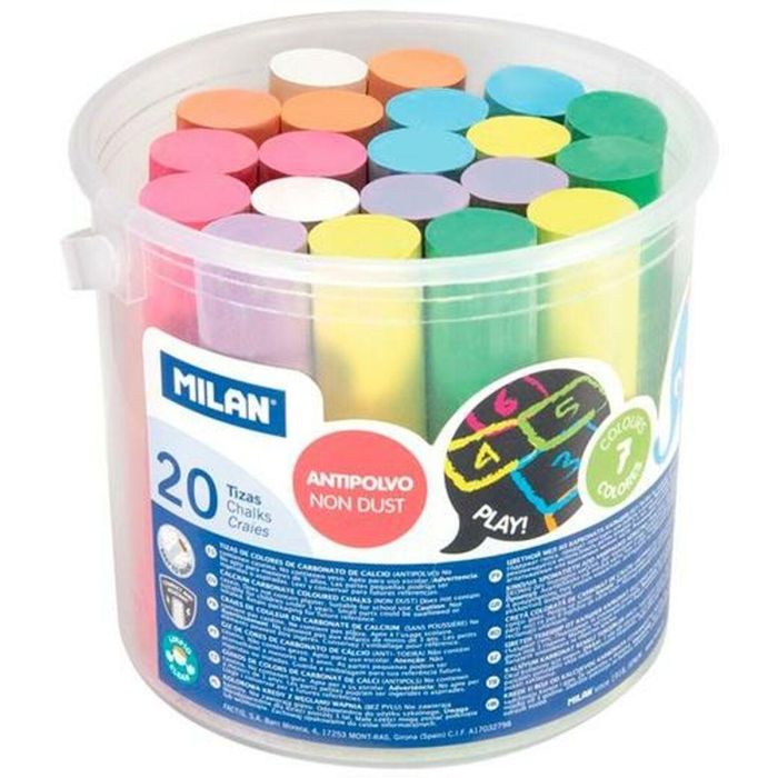 Tizas Milan Multicolor (20 Piezas) (12 Unidades) 1 Tizas Milan Multicolor (20 Piezas) (12 Unidades) 1