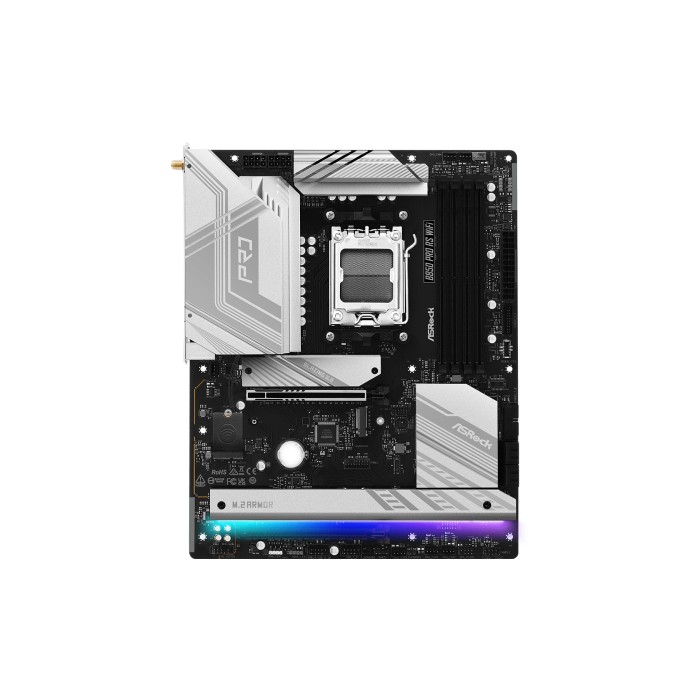 ASRock 90-MXBQL0-A0UAYZ Placa Base B850 Pro RS WiFi AM5 ATX para AMD Ryzen DDR5 Wi-Fi 6E 2