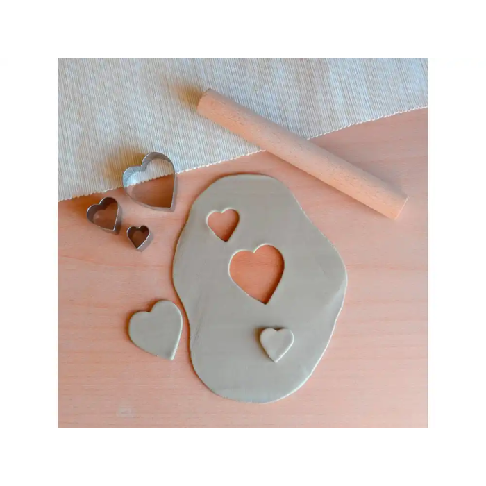 Sio-2 Cortador Metálico SIO-2 Corazón para Cerámica y Modelado - Set de 3 Piezas - Herramientas Manualidades