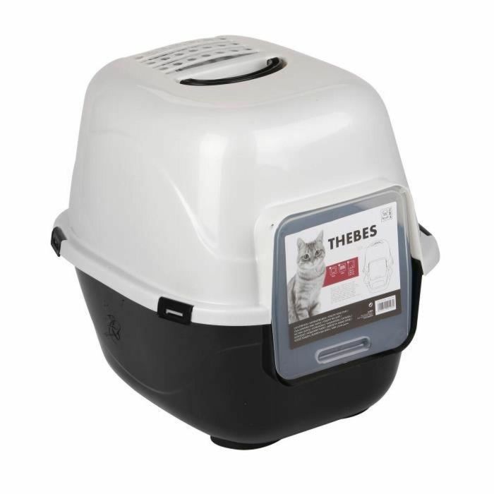 M Pets Arenero Cerrado Thebes para Gatos y Gatitos - 62x53x58 cm - Blanco y Negro 0 M Pets Arenero Cerrado Thebes para Gatos y Gatitos - 62x53x58 cm - Blanco y Negro 0