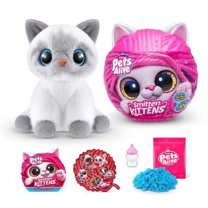 Peluches Interactivos - ZURU - Smitten Kittens S1 - 8 gatitos para coleccionar con sonidos y biberón 5
