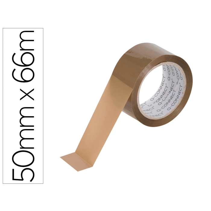 Q-connect Cinta Adhesiva Polipropileno para Embalaje 66 mt x 50 mm Alta Adherencia