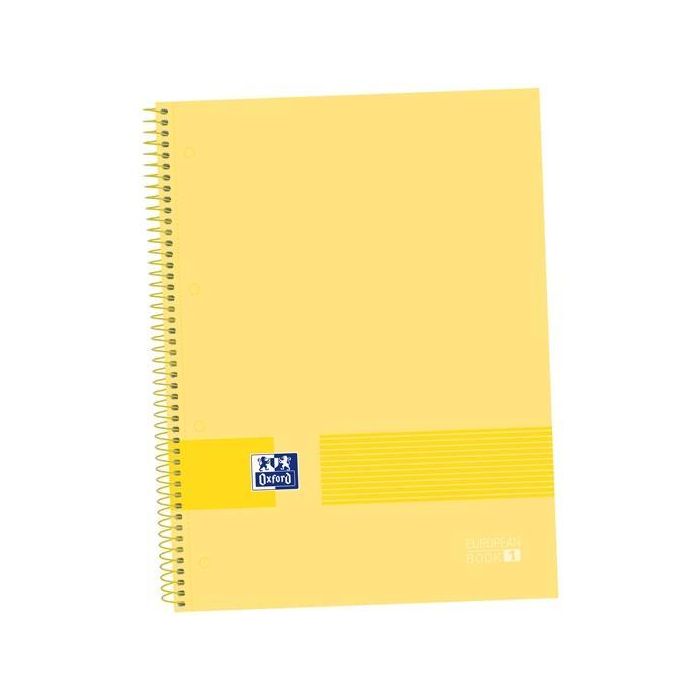 Oxford Cuaderno Write&Erase Europeanbook 1 Banana 80 Hojas A4+ 5x5 mm Microperforado Tapa Extradura Pack 5 Unidades