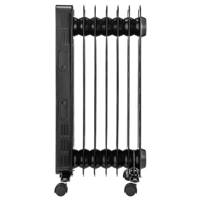 Calentador eléctrico en baño de aceite 1500W OCEANIC - 3 potencias - Termostato electrónico - Mando a distancia - Móvil - Negro 2 Calentador eléctrico en baño de aceite 1500W OCEANIC - 3 potencias - Termostato electrónico - Mando a distancia - Móvil - Negro 2