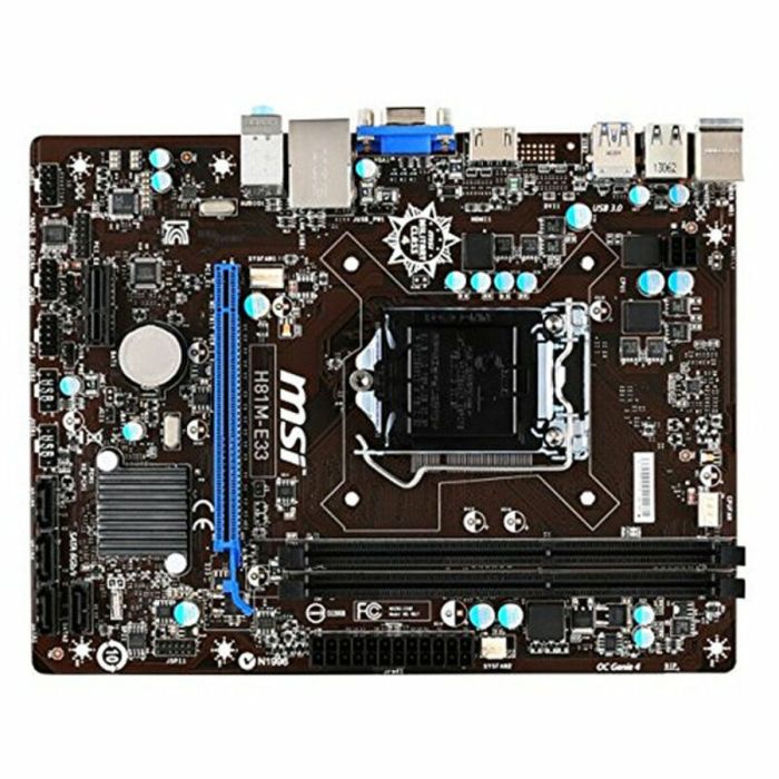 Placa Base MSI H81M-E33 mATX LGA1150 4 Placa Base MSI H81M-E33 mATX LGA1150 4