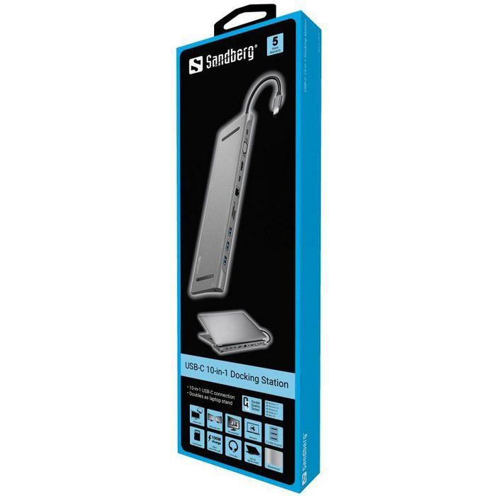 Sandberg USB-C 10-in-1 Docking Station 2 Sandberg USB-C 10-in-1 Docking Station 2