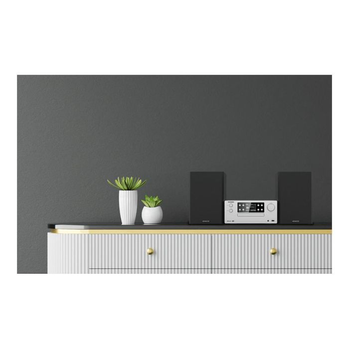 Kenwood M-925DAB-S Microcadena con Radio DAB+ y Bluetooth 5.0, USB, 50W RMS, Altavoces 2 vías, Color Negro y Plata Kenwood M-925DAB-S Microcadena con Radio DAB+ y Bluetooth 5.0, USB, 50W RMS, Altavoces 2 vías, Color Negro y Plata