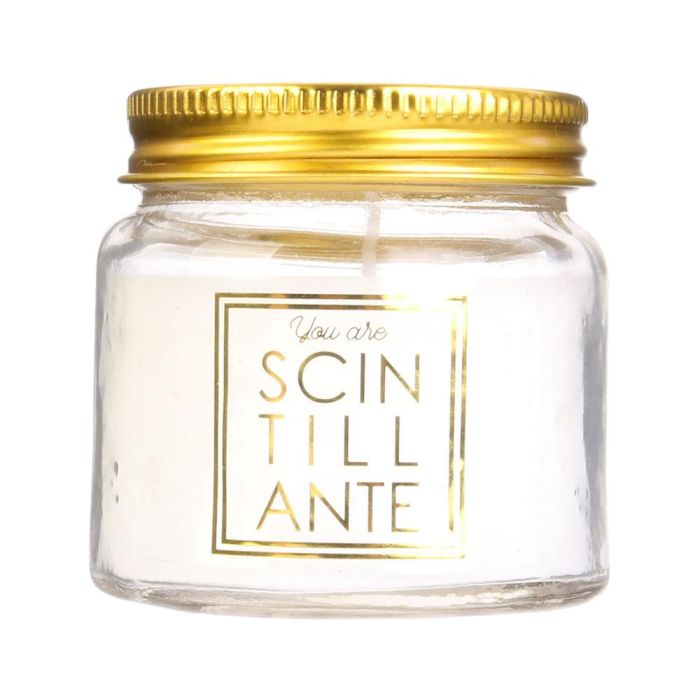 The Candle Factory Mini Tarro Con Vela Aroma Flor Algodón Tarro Cristal Con Tapa Negro Blanco Rojo Azul 13h 70g 5