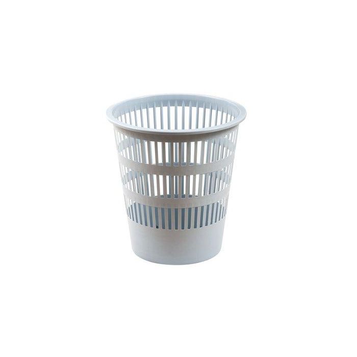 Papelera Plastico Rejilla Faibo 12 L Gris