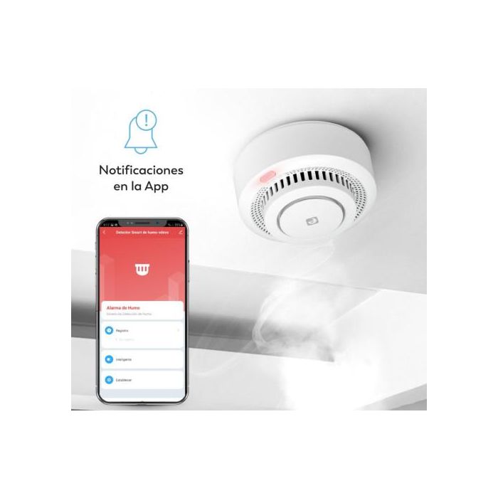 Garza Detector de Humo Inteligente WiFi 401345C - Alerta en Tiempo Real, Fácil Instalación, 85 dB, 20m2 Garza Detector de Humo Inteligente WiFi 401345C - Alerta en Tiempo Real, Fácil Instalación, 85 dB, 20m2