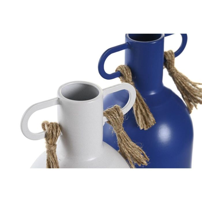 Jarron Atlantico DKD Home Decor Blanco Azul Marino 9 x 19 x 9 cm (2 Unidades) 1 Jarron Atlantico DKD Home Decor Blanco Azul Marino 9 x 19 x 9 cm (2 Unidades) 1
