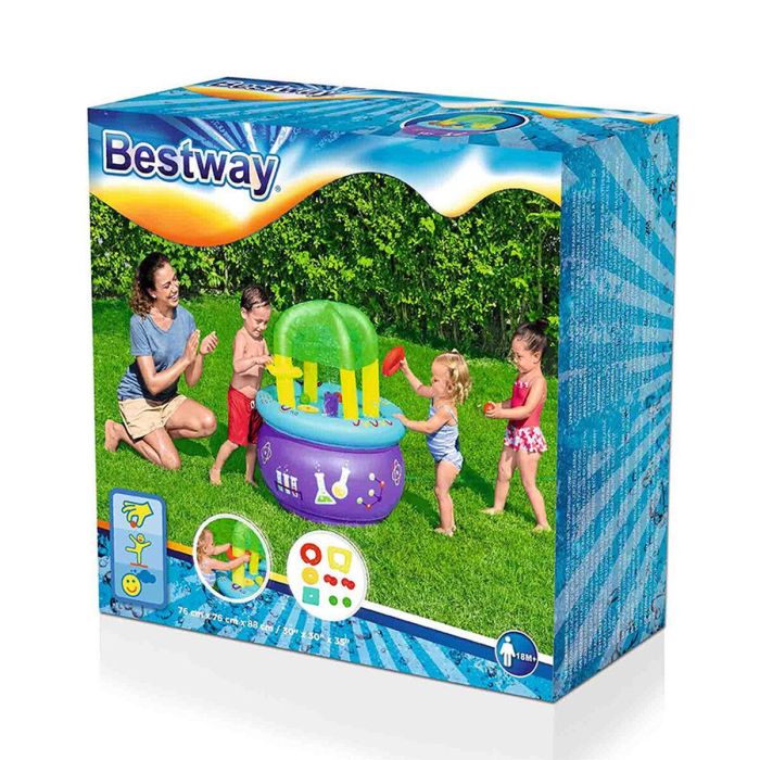 Bestway Mesa de Aprendizaje Juegos Hinchable 76x76x88 cm +18 Meses Interior y Jardin 52573 12