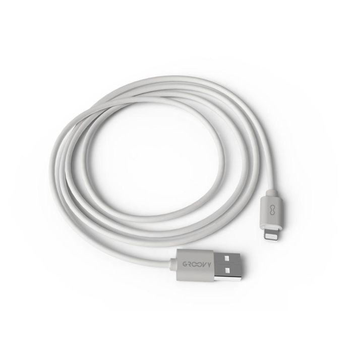 Cable Groovy Usb 2.0 A Apple Lightning Longitud 1 Metro Color Blanco