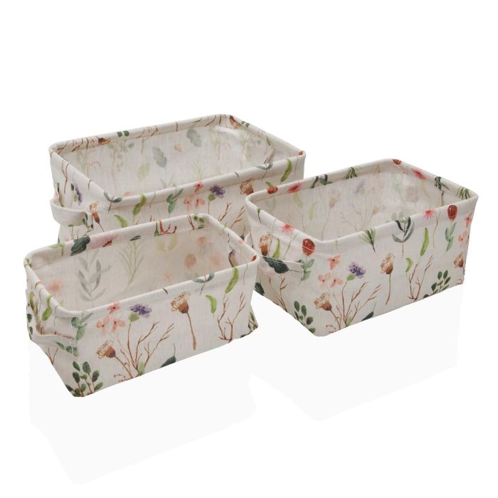 Juego de Cestas Versa Sansa 28 x 18 x 14 cm Rectangular Juego de Cestas Versa Sansa 28 x 18 x 14 cm Rectangular