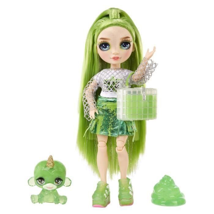 Muñeca de alta costura arcoíris con kit de slime y mascota - Jade (verde) - Muñeca con purpurina de 28 cm con kit de slime de hojalata Muñeca de alta costura arcoíris con kit de slime y mascota - Jade (verde) - Muñeca con purpurina de 28 cm con kit de slime de hojalata