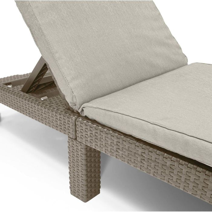 ALLIBERT Daytona Sillón Lounge con Cojines de Resina Trenzada, 4 Posiciones, Beige, 195x65x25,5 cm 5 ALLIBERT Daytona Sillón Lounge con Cojines de Resina Trenzada, 4 Posiciones, Beige, 195x65x25,5 cm 5