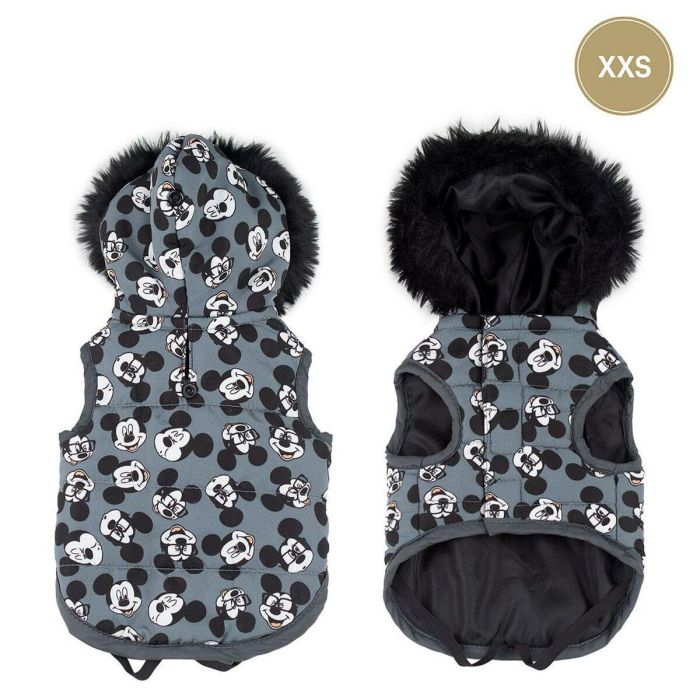 Abrigo para Perro Mickey Mouse Gris 5 Abrigo para Perro Mickey Mouse Gris 5