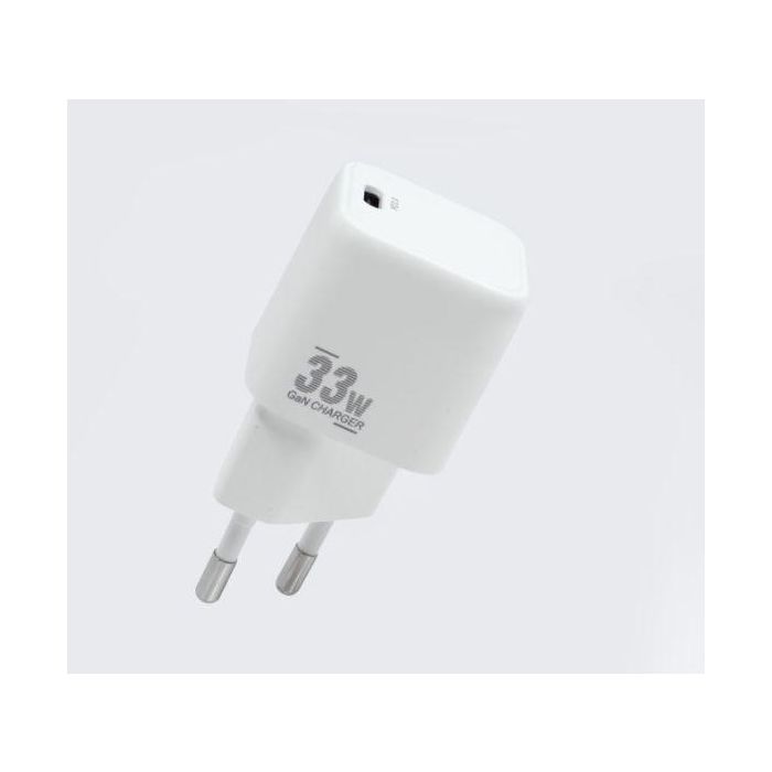 CoreParts 33W USB-C Nano Single Port Charger, GaN Technology 5V2A-20V1.5A USB PD Plug: USB-C EU Wall, White Color - Compatible with all brands of Tablets and mobile devices 1 CoreParts 33W USB-C Nano Single Port Charger, GaN Technology 5V2A-20V1.5A USB PD Plug: USB-C EU Wall, White Color - Compatible with all brands of Tablets and mobile devices 1