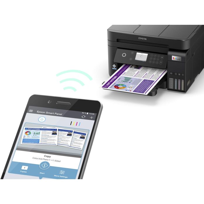 Epson ET-3850 Impresora Multifunción EcoTank 3 en 1, A4, Wi-Fi, ADF, Duplex, Inyección de Tinta, Color, 4800 x 1200 DPI 24