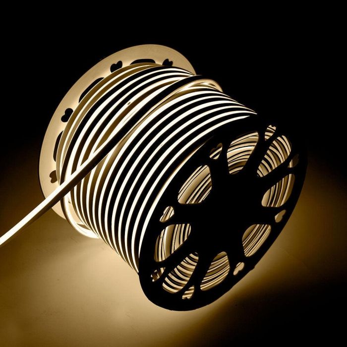 Tira LED Manguera "Neon Flex" 6W 6000ºK 220VAC 8x16mm Simple 120xSMD2835 6W/M x1M 40.000H  [HO-NSPVC8x16SOY220CW] 18
