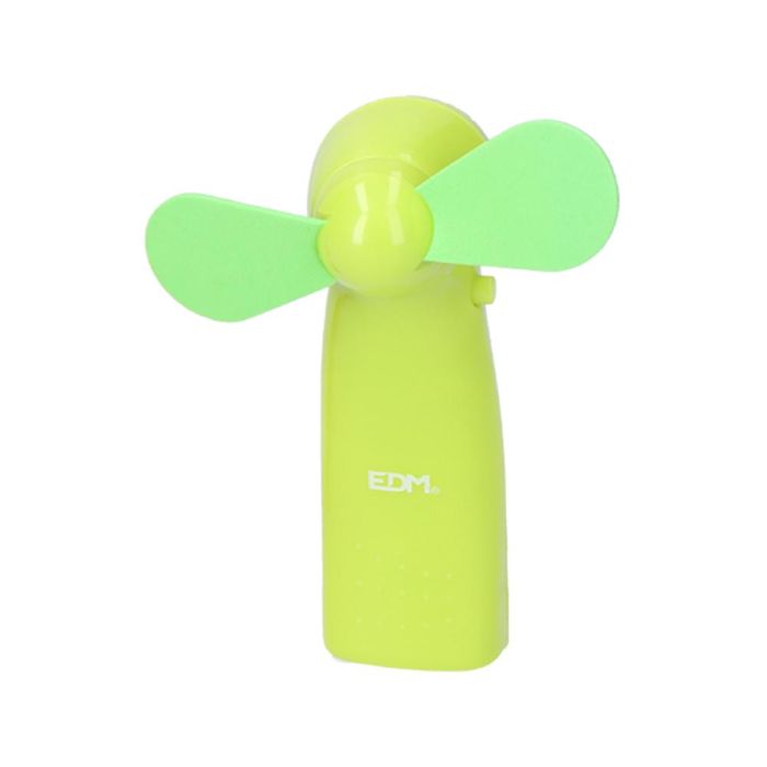 Edm Ventilador a pilas Funny Colors, de mano, 2 pilas AA (no incluidas), colores surtidos, Ø 9 cm 3