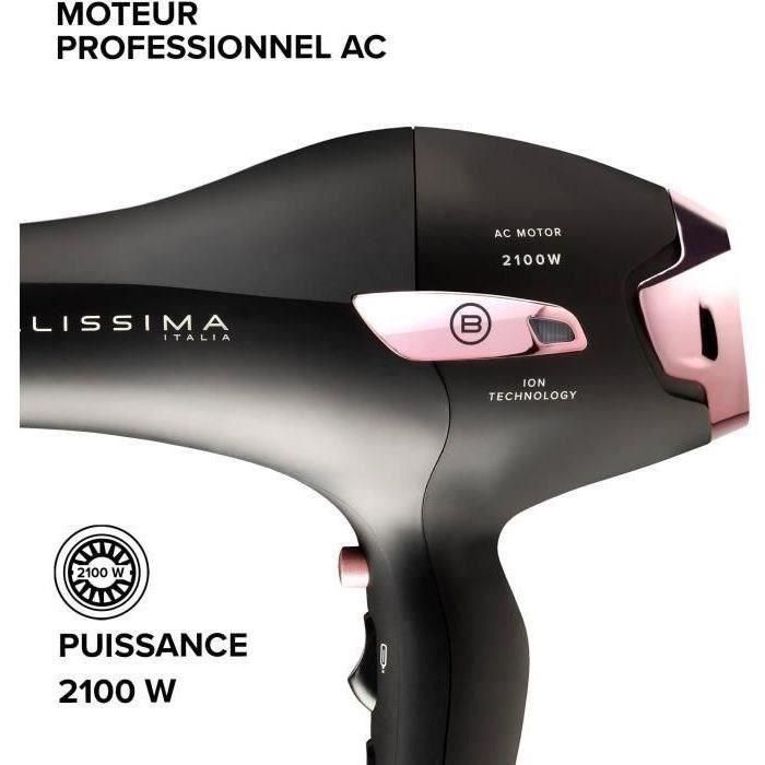 Bellissima IME8007403118587 Secador de Pelo Profesional Light Ionic P7 3000 con Concentrador, Difusor, 3 Temperaturas y 2100W 1