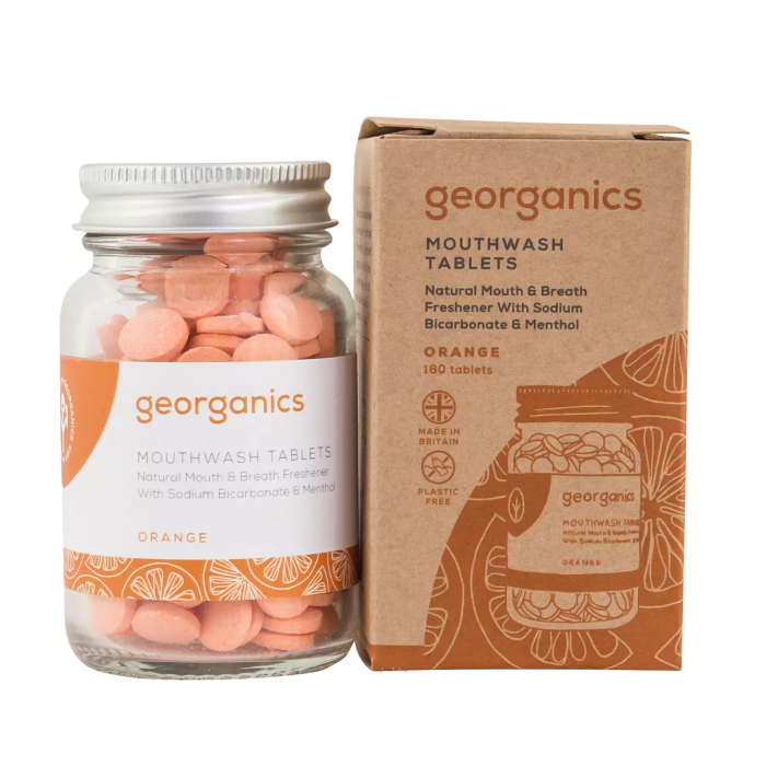 Georganics Enjuague Bucal En Pastillas Naranja 180 Unidades