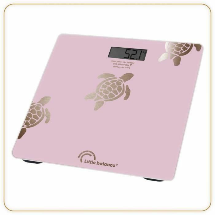 Little Balance Báscula personal 8729 Tortugas doradas metálicas Reparable por USB 180 kg / 100 g Rosa 1 Little Balance Báscula personal 8729 Tortugas doradas metálicas Reparable por USB 180 kg / 100 g Rosa 1