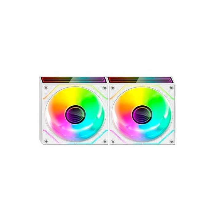Pack 2 Ventiladores Mars Gaming MF-3DPROX2R/ 12cm/ ARGB/ Blancos Pack 2 Ventiladores Mars Gaming MF-3DPROX2R/ 12cm/ ARGB/ Blancos
