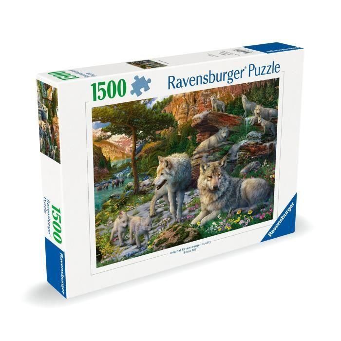 Puzzle de 1500 piezas Lobos en primavera, Adultos y niños a partir de 14 años, Puzzle de alta calidad 80x60cm, 12000719, Ravensburger 4