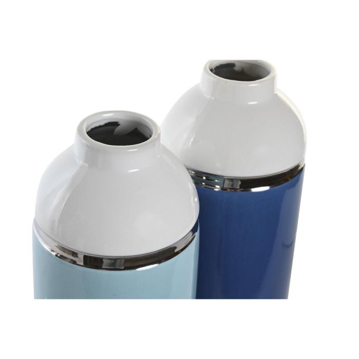 Jarron Atlantico DKD Home Decor Azul Marino Azul Celeste 12.5 x 25 x 12.5 cm (2 Unidades) 1 Jarron Atlantico DKD Home Decor Azul Marino Azul Celeste 12.5 x 25 x 12.5 cm (2 Unidades) 1