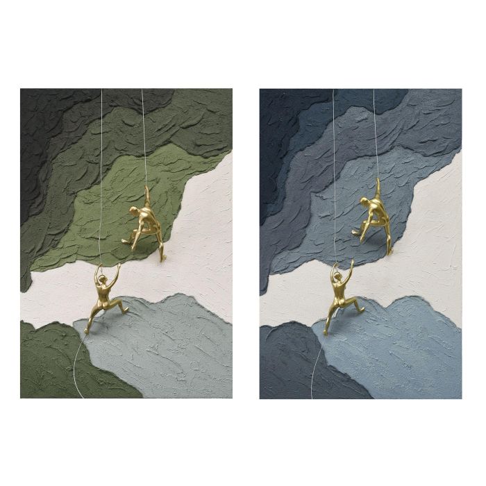 DKD Home Decor Cuadro Moderno con Diseño Hombres en Lienzo y Resina, Colores Verde, Marrón y Dorado, 120x80x3.5 cm (2 Unidades) DKD Home Decor Cuadro Moderno con Diseño Hombres en Lienzo y Resina, Colores Verde, Marrón y Dorado, 120x80x3.5 cm (2 Unidades)