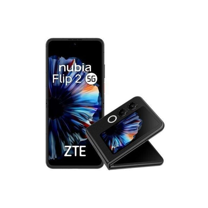 ZTE Nubia P678F01 Smartphone Flip 2 5G Plegable 8GB RAM 256GB Almacenamiento 6.9" Doble Pantalla AMOLED Negro 0 ZTE Nubia P678F01 Smartphone Flip 2 5G Plegable 8GB RAM 256GB Almacenamiento 6.9" Doble Pantalla AMOLED Negro 0