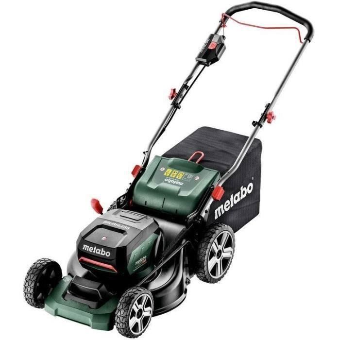 Metabo RM 36-18 LTX BL 46 Cortacésped a batería 18V, ancho de corte 46 cm, colector 55L, 7 alturas 25-80 mm 0 Metabo RM 36-18 LTX BL 46 Cortacésped a batería 18V, ancho de corte 46 cm, colector 55L, 7 alturas 25-80 mm 0