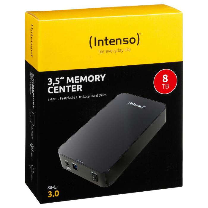 Intenso Memory Center Disco Duro Externo 8TB 3.5" USB 3.2 Gen 1 Negro 1
