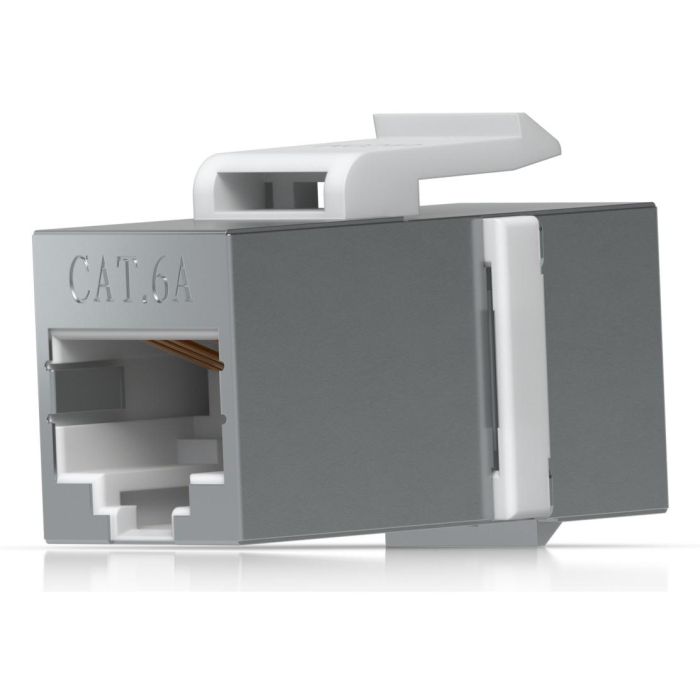 Ubiquiti Acoplador Keystone Cat6A Pass-through para Cables Ethernet Pre-terminados, Conector de Acero Inoxidable - Pack de 12 2