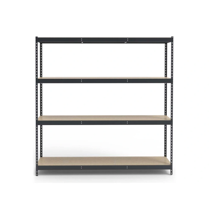 Ar Storage Estantería Metálica 200x200x70 cm, 4 Estantes, 450 kg por Estante, Bandejas de Madera, Sin Tornillos, Gris Antracita 2