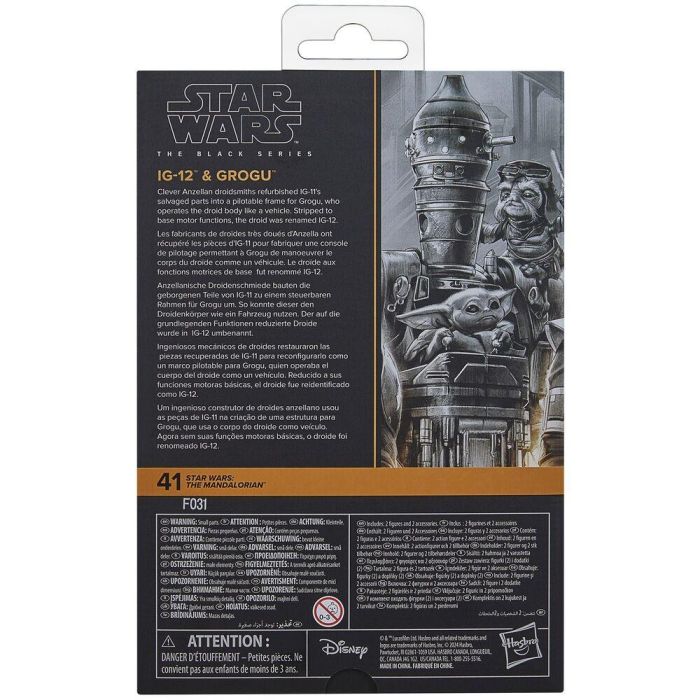 Hasbro Star Wars The Black Series Figura de Acción IG-12 y Grogu de The Mandalorian, 15 cm 10 Hasbro Star Wars The Black Series Figura de Acción IG-12 y Grogu de The Mandalorian, 15 cm 10