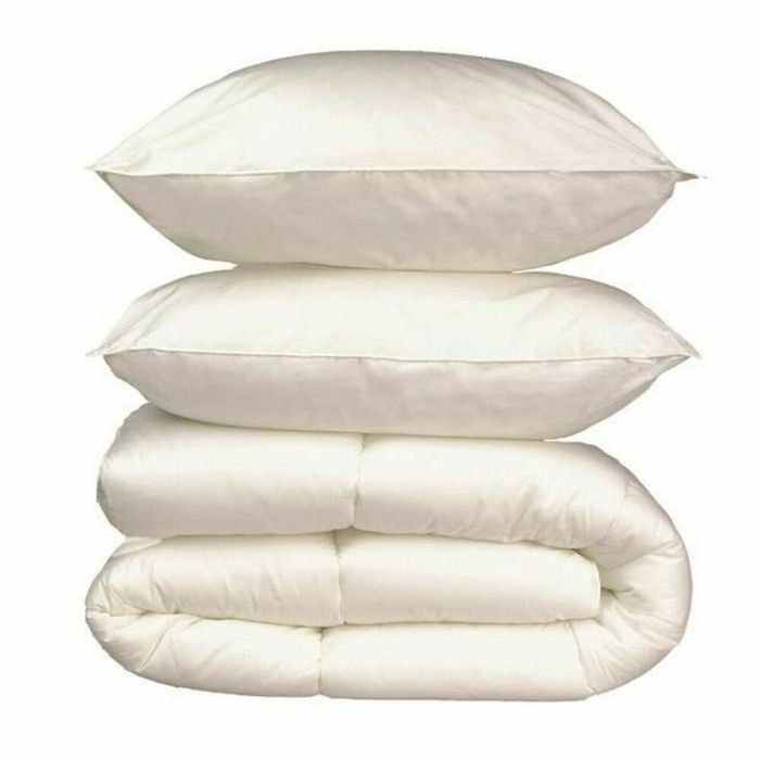 Cocoon Juego de Cama Microfibra Edredón Cálido 200x200 cm 400 gr/m² + 2 Almohadas 60x60 cm 500 gr/m² Blanco Fabricación Francesa Cocoon Juego de Cama Microfibra Edredón Cálido 200x200 cm 400 gr/m² + 2 Almohadas 60x60 cm 500 gr/m² Blanco Fabricación Francesa