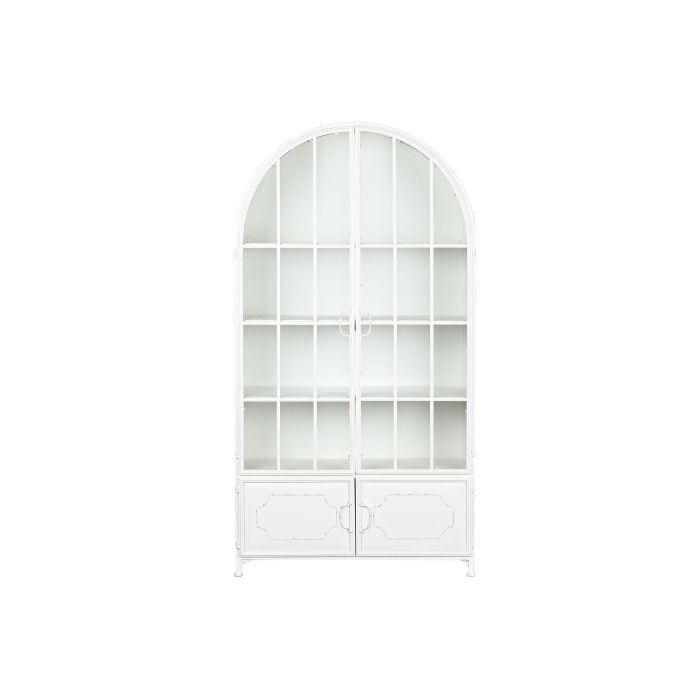 DKD Home Decor Vitrina Romantico Blanco Metal Cristal 91x172x36.5 cm 4
