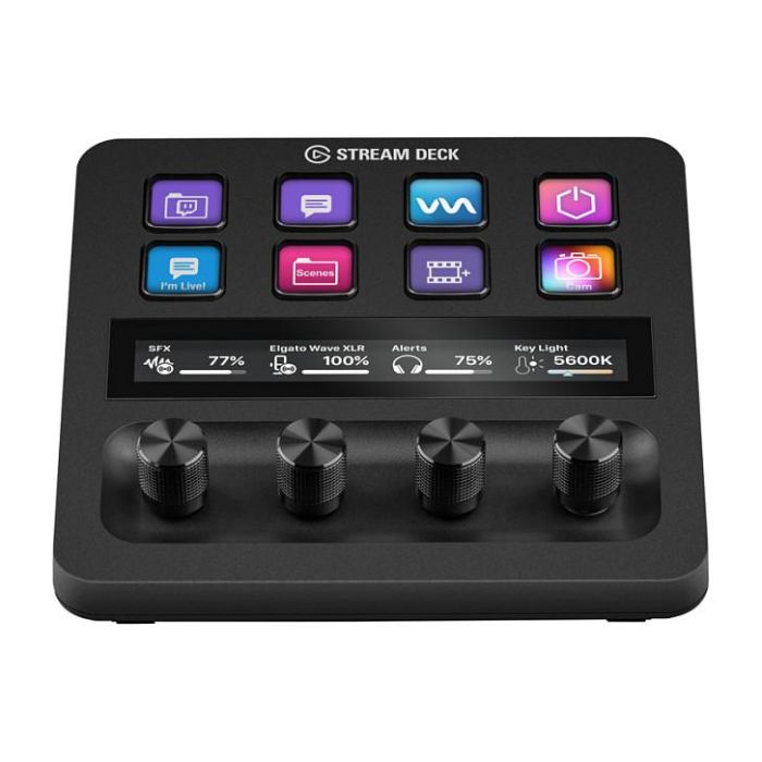 Elgato Stream Deck + 10GBD9901 Mezclador de Audio y Controlador de Estudio con Teclas LCD Personalizables y Diales Multifunción 3
