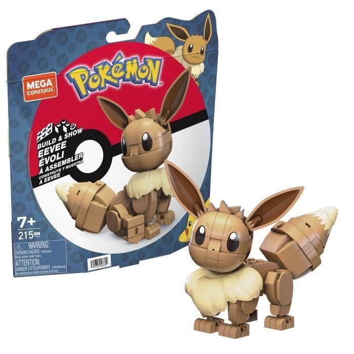 MEGA Construx Pokemon Eevee Conjunto de Construcción +7 años 228 Piezas compatible con otras marcas