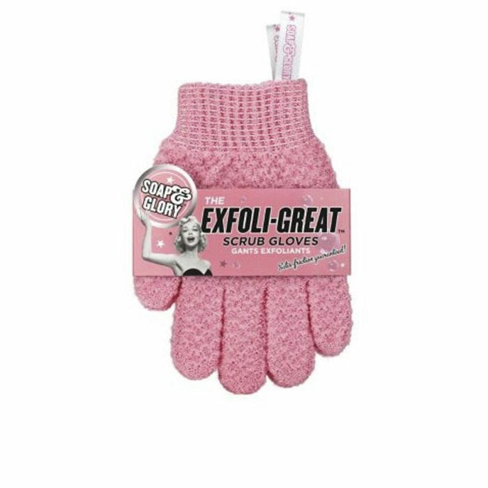 Soap & Glory THE EXFOLI-GREAT Guantes Exfoliantes para Ducha Mujer, Eliminan Células Muertas y Revitalizan la Piel, 2 unidades Soap & Glory THE EXFOLI-GREAT Guantes Exfoliantes para Ducha Mujer, Eliminan Células Muertas y Revitalizan la Piel, 2 unidades
