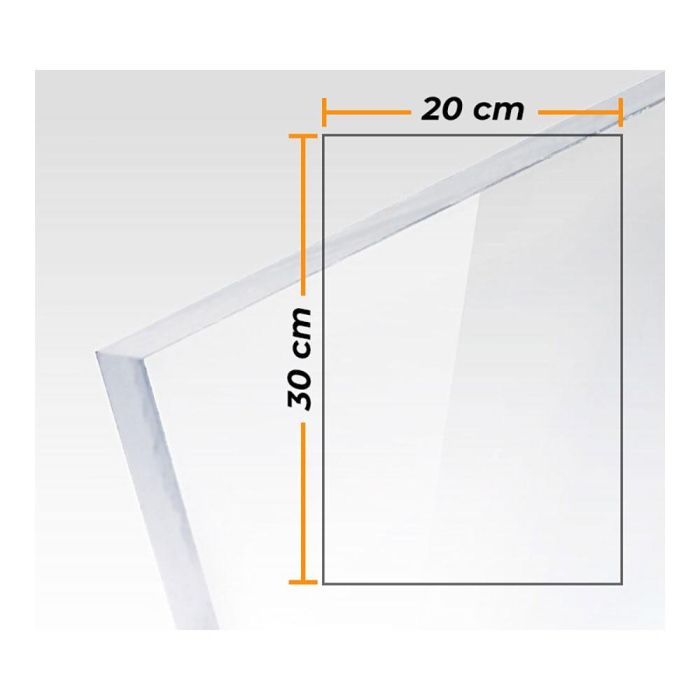 Compossar Placa de Metacrilato Transparente Colada 3mm 20x30cm - Resistente a Intemperie y UV, Aislante Térmico y Acústico